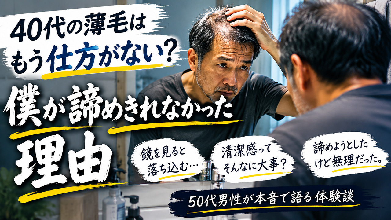 40代の薄毛はもう仕方がないのか？