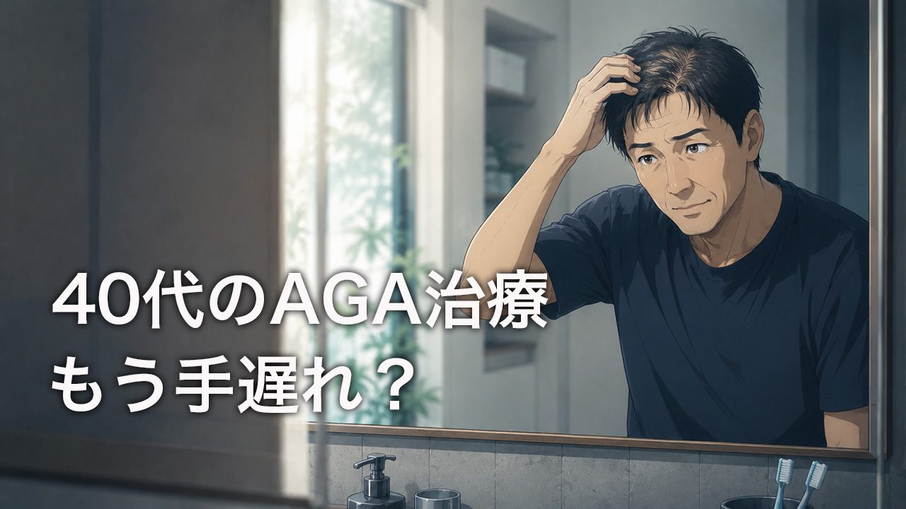 40代のAGA治療はもう手遅れ？