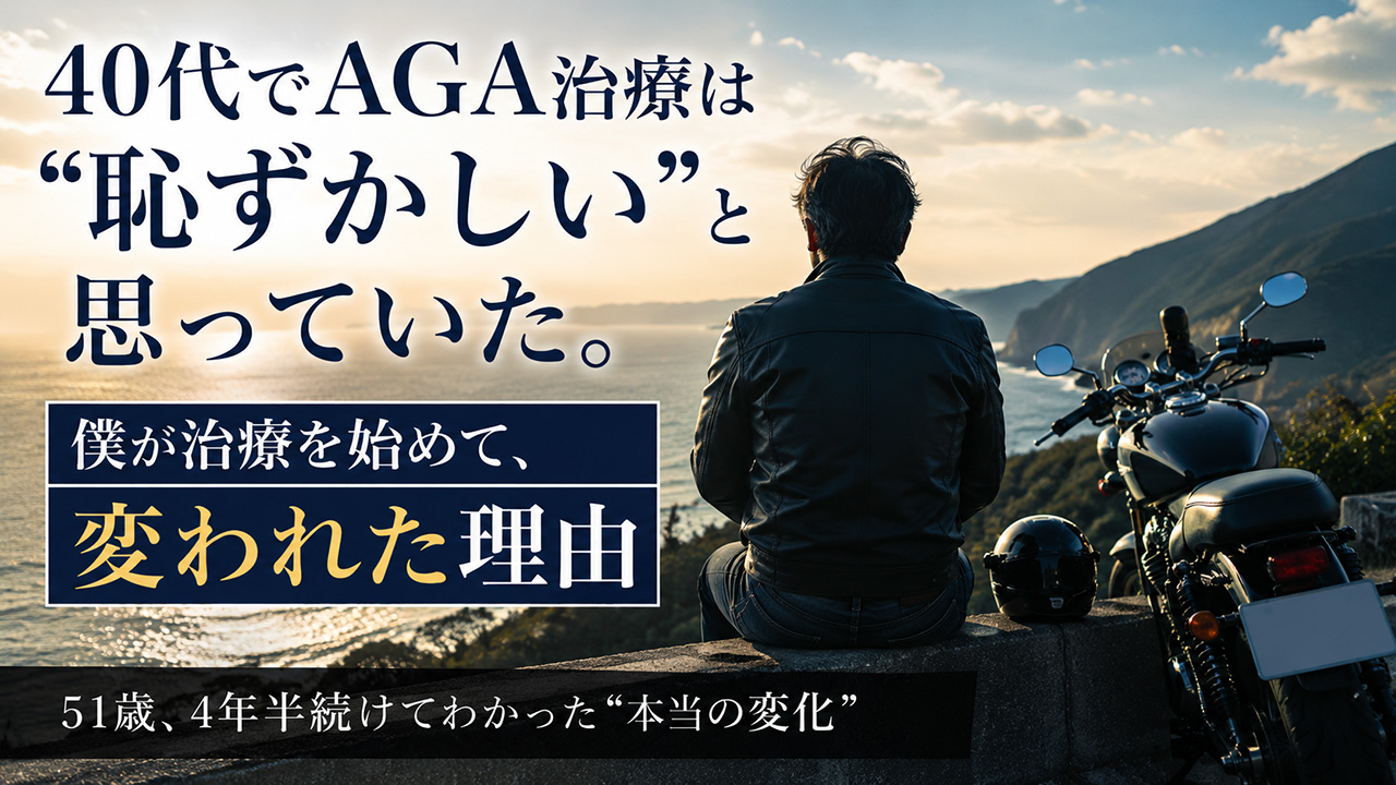 40代でAGA治療は恥ずかしいと思っていた理由